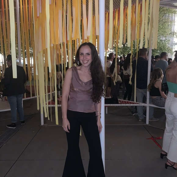 SOLD — Free People Metallic Pink Cowl-Neck Tank Top - XS - Picture 3 of 6